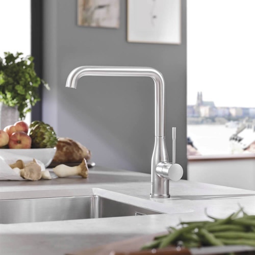 Immagine di Grohe Essence New Miscelatore monocomando per lavello finitura supersteel 30269DC0