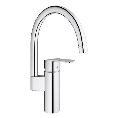 Immagine di Grohe EUROSTYLE COSMOPOLITAN miscelatore monocomando lavello, bocca alta, raggio di rotazione di 0°/150°/360°, GROHE StarLight®, GROHE SilkMove®, finitura cromo 30221002