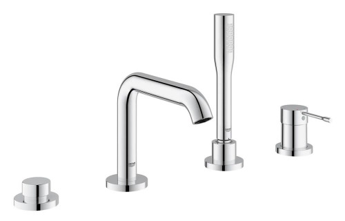 Immagine di Grohe Essence Miscelatore monocomando bordo vasca a 4 fori finitura cromo 19578001