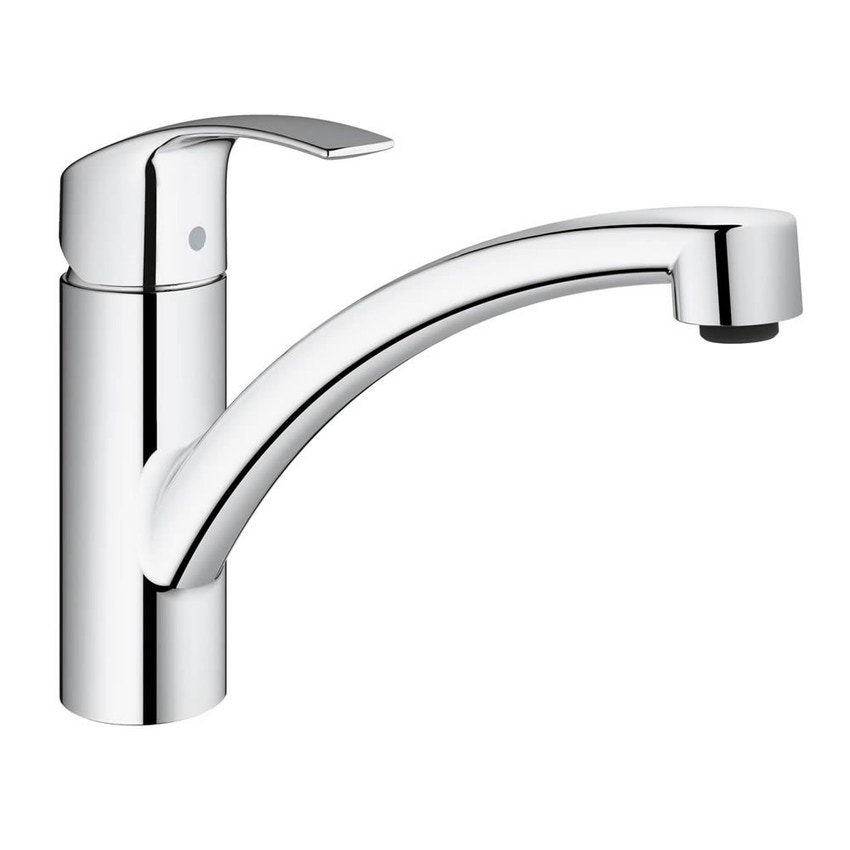 Immagine di Grohe Eurosmart new Miscelatore Monocomando Lavello,  raggio di rotazione 140°, GROHE StarLight®, GROHE SilkMove®, sostituzione agevole del mousseur, canali interni separati finitura cromo 30260002