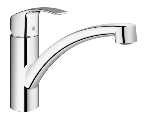 Immagine di Grohe EUROSMART miscelatore monocomandoH.18 cm per lavello, con bocca girevole, con limitatore di temperatura integrato, finitura cromo 33281002