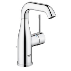 Immagine di Grohe Essence Rubinetto per lavabo, scarico a saltarello, bocca medio-alta, raggio di rotazione regolabile di 0°/150°/360°, GROHE EcoJoy® finitura cromo 23462001