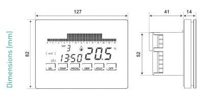 Immagine di FantiniCosmi Intellitouch Crontermostato settimanale ultrapiatto touch-screen a semincasso a batteria CH191