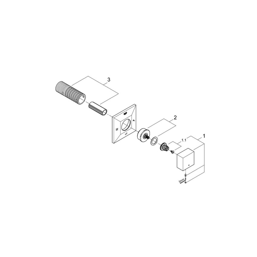 Immagine di Grohe Allure Brilliant Deviatore a 5 vie (2 ingressi e 3 uscite) finitura cromo 19798000