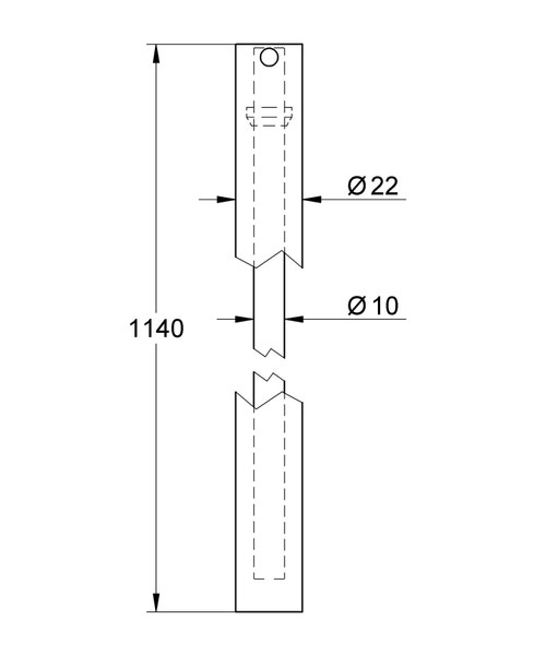 Immagine di Grohe Asta in metallo finitura cromo 48053000