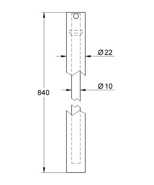 Immagine di Grohe Asta in metallo finitura cromo 48054000