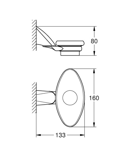 Immagine di Grohe Base portasapone in cristallo 40166000