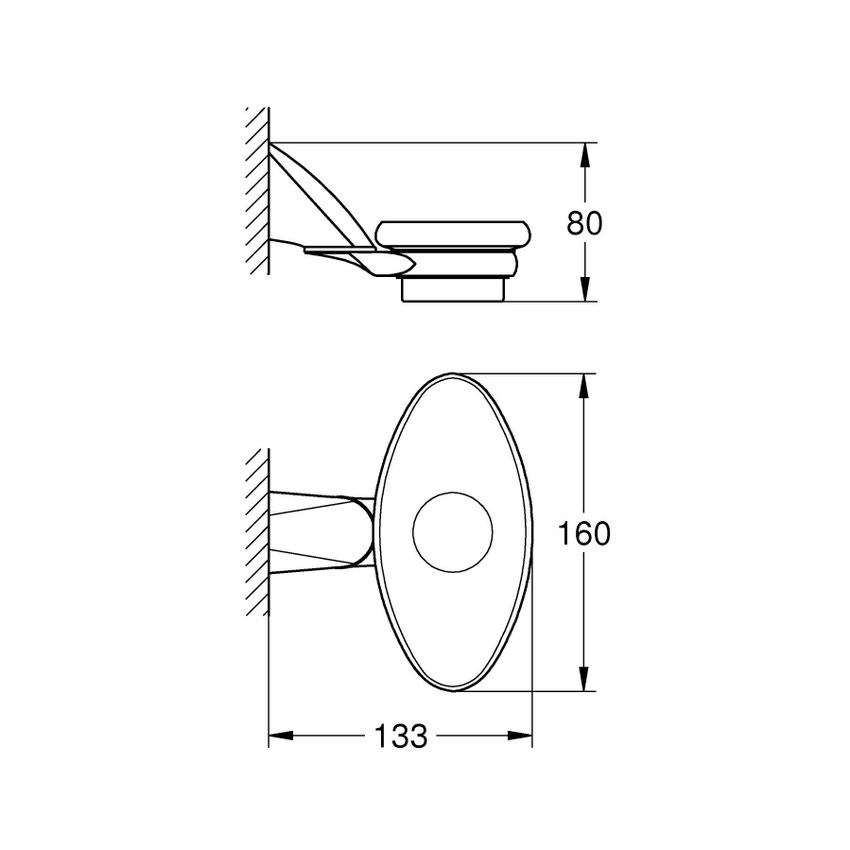 Immagine di Grohe Base portasapone in cristallo 40166000