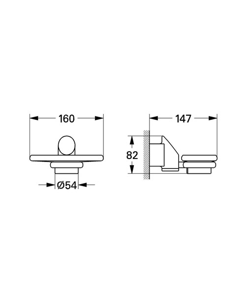 Immagine di Grohe Base portasapone in cristallo 40166000