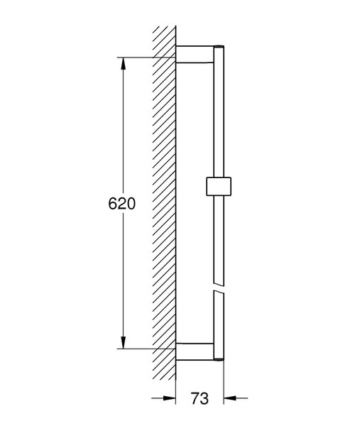 Grohe 27151000 Supporto per manopola doccia finitura cromo