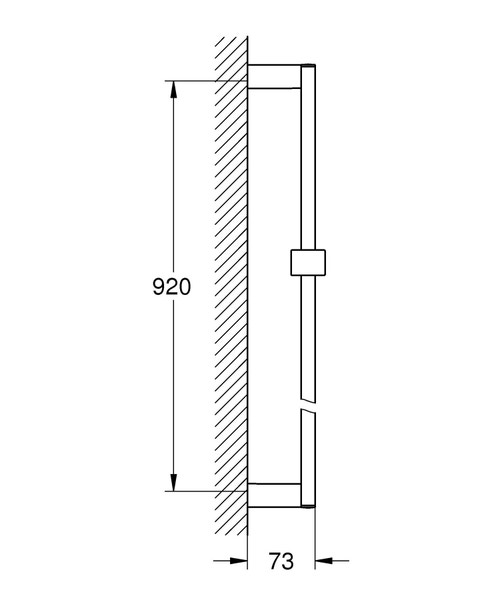 Immagine di Grohe EUPHORIA CUBE asta doccia 90 cm, finitura cromo 27841000