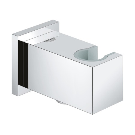 Immagine di Grohe EUPHORIA CUBE raccordo erogatore, con supporto a parete per manopola doccia, finitura cromo 26370000