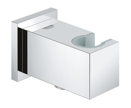 Immagine di Grohe EUPHORIA CUBE raccordo erogatore, con supporto a parete per manopola doccia, finitura cromo 26370000