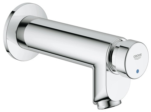 Immagine di Grohe EUROECO COSMOPOLITAN T rubinetto con autochiusura a tempo, a parete, con risparmio idrico, finitura cromo 36266000