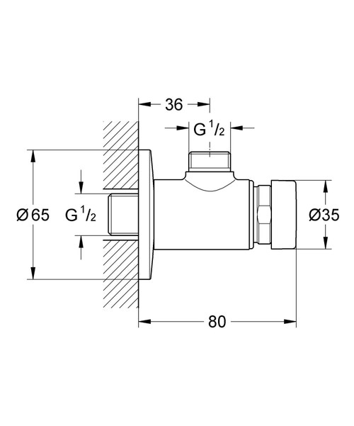 Immagine di Grohe EUROECO COSMOPOLITAN T rubinetto ad incasso per doccia, con autochiusura a tempo, finitura cromo 36267000