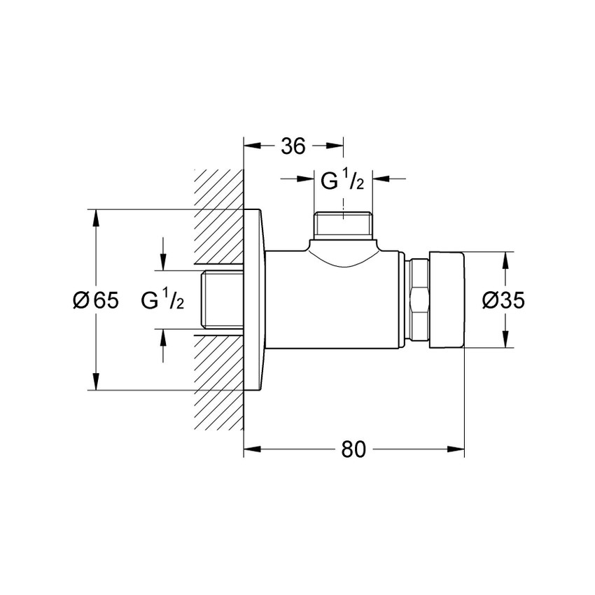 Immagine di Grohe EUROECO COSMOPOLITAN T rubinetto ad incasso per doccia, con autochiusura a tempo, finitura cromo 36267000