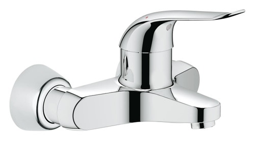 Immagine di Grohe EUROECO SPECIAL miscelatore monocomando P.20 cm, per lavabo, a parete, con limitatore di portata regolabile, finitura cromo 32776000