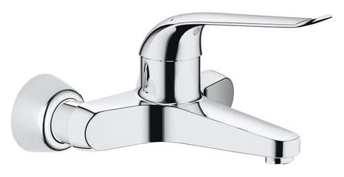 Immagine di Grohe EUROECO SPECIAL miscelatore monocomando P.25 cm, per lavabo, a parete, con limitatore di portata regolabile, finitura cromo 32778000
