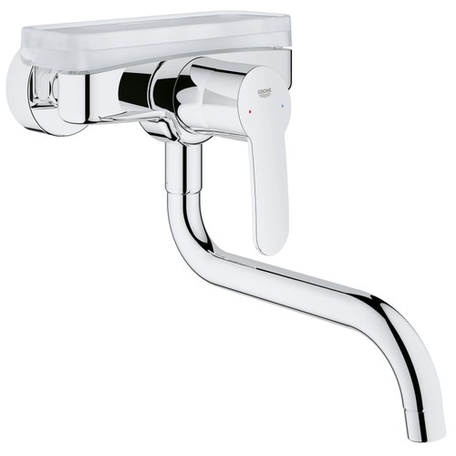 Immagine di Grohe Eurostyle Cosmopolitan Miscelatore Monocomando Lavello - Installazione a Parete finitura cromo 33982002
