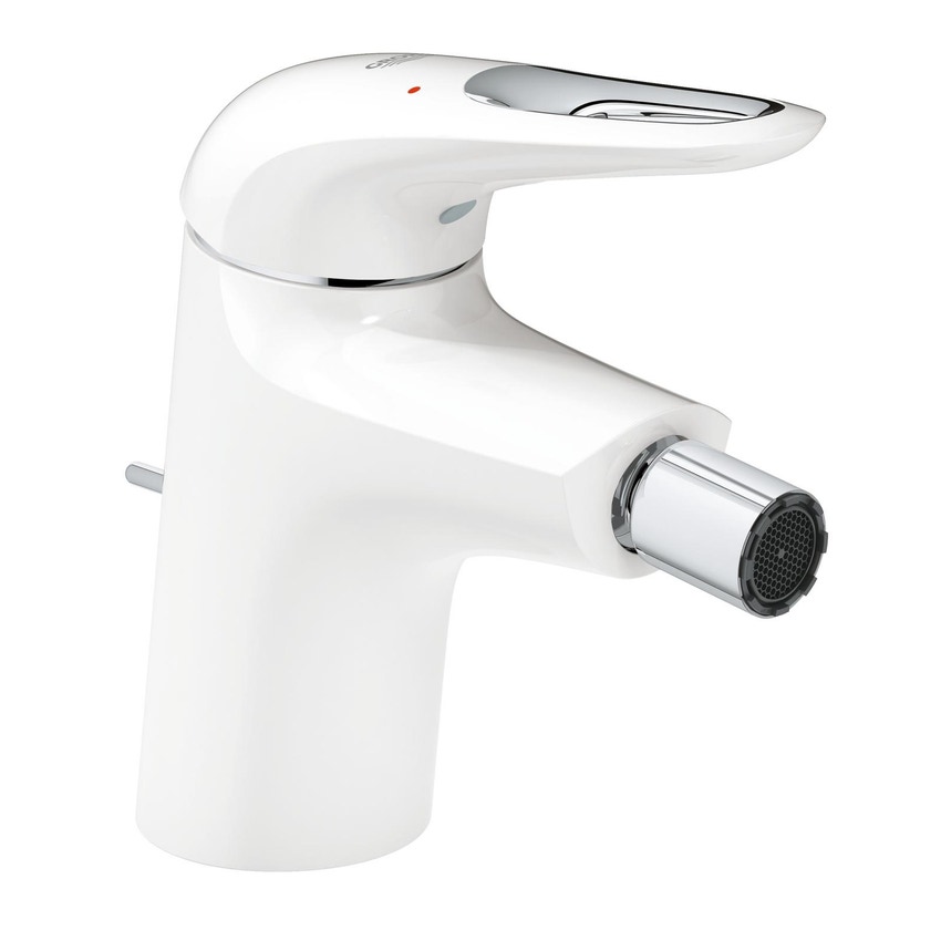 Immagine di Grohe EUROSTYLE miscelatore monocomando H.14 cm, per bidet, con scarico, colore bianco finitura lucido 33565LS3
