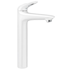 Immagine di Grohe EUROSTYLE miscelatore monocomando H.33 cm, per lavabo, con risparmio idrico, senza scarico, colore bianco finitura lucido 23570LS3