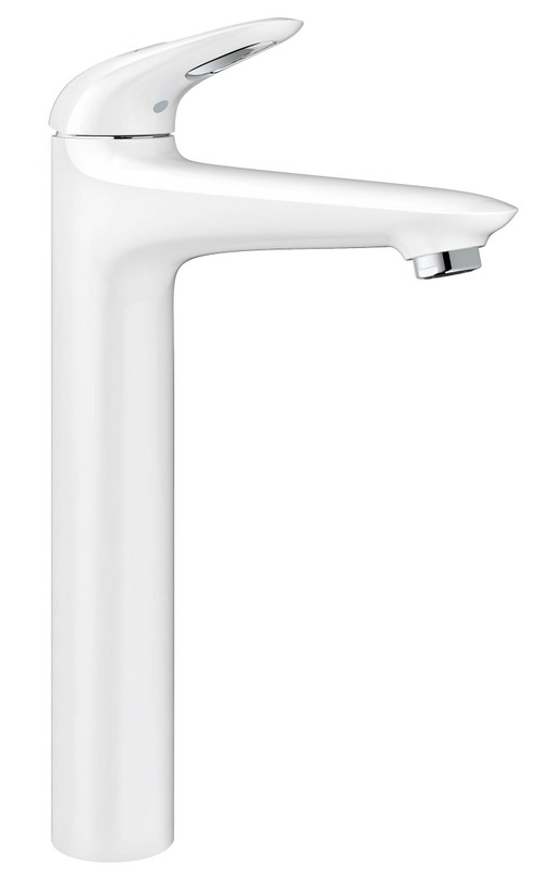 Immagine di Grohe EUROSTYLE miscelatore monocomando H.33 cm, per lavabo, con risparmio idrico, senza scarico, colore bianco finitura lucido 23570LS3