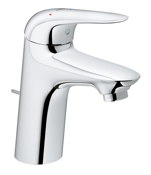 Immagine di Grohe EUROSTYLE miscelatore monocomando H.16 cm, per lavabo, con risparmio energetico, con scarico, finitura cromo 23709003