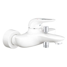 Immagine di Grohe EUROSTYLE miscelatore monocomando per vasca o doccia, a parete, con deviatore automatico, limitatore di portata e di temperatura, colore bianco finitura lucido 33591LS3