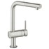 Immagine di Grohe MINTA TOUCH miscelatore elettronico monocomando H.33 cm, con bocca girevole, finitura satinato super steel 31360DC1