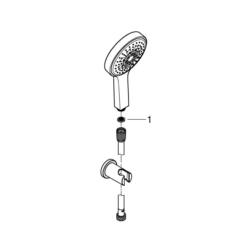 Immagine di Grohe Power&Soul® Cosmopolitan Set doccia completo a 4 tipologie di getto combinabili finitura cromo 26174000