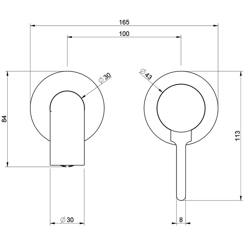 Immagine di Gessi INCISO- miscelatore lavabo P. 23 cm a parete, senza scarico, finitura black metal brushed PVD 58088#707