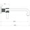 Immagine di Gessi INCISO- miscelatore lavabo P. 30 cm a parete, senza scarico, finitura black metal brushed PVD 58089#707