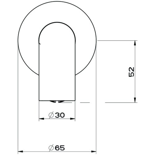 Immagine di Gessi INCISO- bocca lavabo P.23 cm a parete, finitura black metal brushed PVD 58100#707