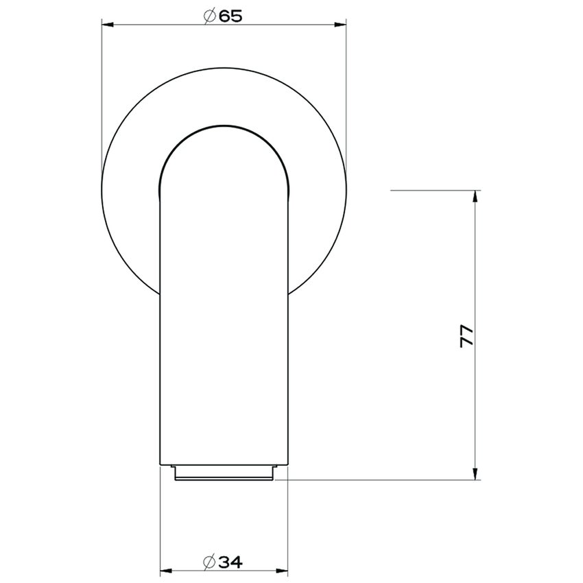 Immagine di Gessi INCISO+ bocca vasca a parete, finitura black metal brushed PVD 58103#707