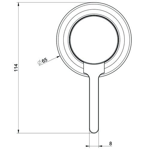 Immagine di Gessi INCISO- comando remoto per lavabo/doccia a parete, 1 uscita, finitura black metal brushed PVD 58109#707