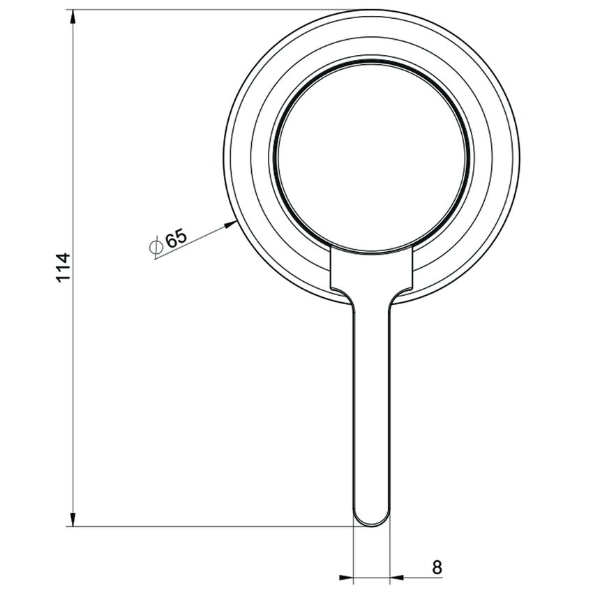 Immagine di Gessi INCISO- comando remoto per lavabo/doccia a parete, 1 uscita, finitura black metal brushed PVD 58109#707