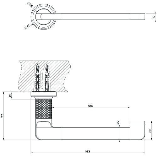 Immagine di Gessi INCISO ACCESSORI porta rotolo a parete orizzontale o verticale, finitura brushed brass PVD 58455#727