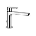 Immagine di Gessi VIA MANZONI miscelatore lavabo H.15 cm, con scarico e flessibili di collegamento, finitura cromo 38601#031