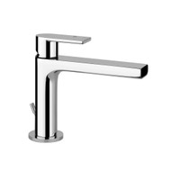 Immagine di Gessi VIA MANZONI miscelatore lavabo H.15 cm, con scarico e flessibili di collegamento, finitura cromo 38601#031