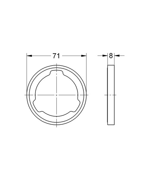 Immagine di Grohe Rainshower® Distanziatore  finitura cromo 27180000