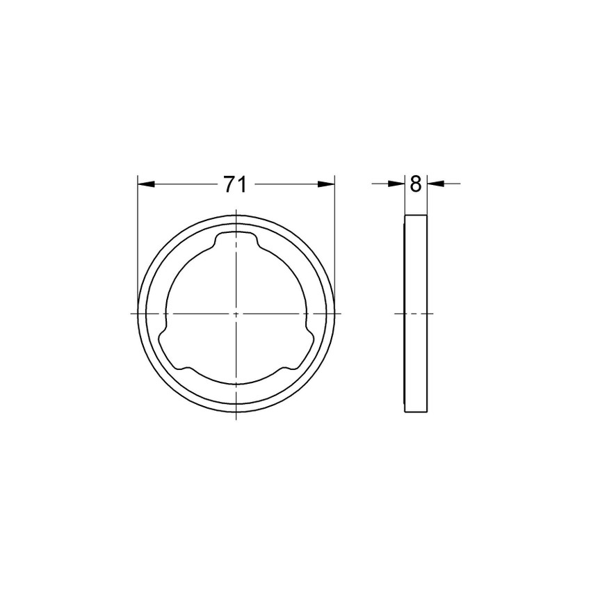Immagine di Grohe Rainshower® Distanziatore  finitura cromo 27180000
