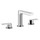 Gessi VIA MANZONI gruppo lavabo tre fori con scarico, con flessibili di collegamento, finitura finox brushed nickel 38612#149