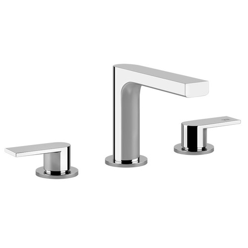 Immagine di Gessi VIA MANZONI gruppo lavabo tre fori con scarico, con flessibili di collegamento, finitura cromo 38612#031