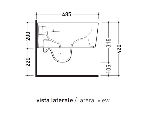 Immagine di Flaminia MINI LINK set sanitari sospesi, vaso con sistema goclean® e coprivaso slim con discesa rallentata, bidet monoforo con troppopieno, colore bianco finitura lucido 5064G+5065+LKCW09