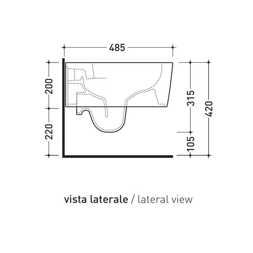 Immagine di Flaminia MINI LINK set sanitari sospesi, vaso con sistema goclean® e coprivaso slim con discesa rallentata, bidet monoforo con troppopieno, colore bianco finitura lucido 5064G+5065+LKCW09