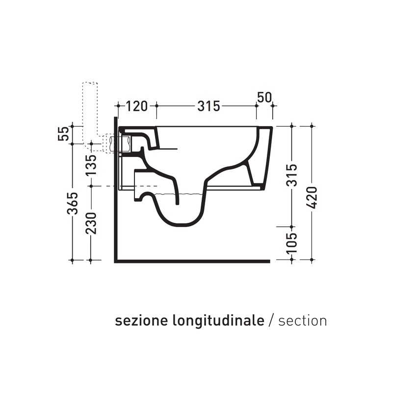 Immagine di Flaminia MINI LINK set sanitari sospesi, vaso con sistema goclean® e coprivaso slim con discesa rallentata, bidet monoforo con troppopieno, colore bianco finitura lucido 5064G+5065+LKCW09