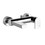 Immagine di Gessi VIA MANZONI set rubinetteria con miscelatore lavabo H.30 cm senza scarico, miscelatore bidet con scarico e miscelatore esterno vasca con deviatore automatico, finitura cromo SETVIAM005
