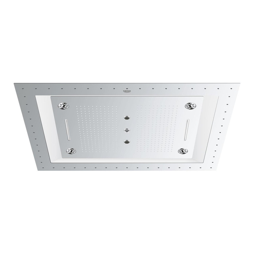 Immagine di Grohe Rainshower® F-Series 40" AquaSymphony Soffione a soffitto con luci a 6 tipologie di getto combinabili finitura cromo 26373000