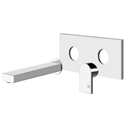 Immagine di Gessi VIA MANZONI miscelatore a parete P.21 cm, senza scarico, senza corpo incasso, finitura cromo 44895#031