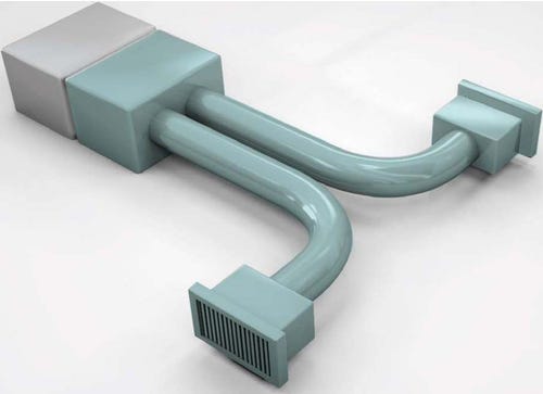 Immagine di Air Control EASY KIT 2 zone HISENSE AUD71UX4RFM8, composto da plenum di mandata e componenti per la distribuzione dell'aria  EASYKIT2Z- PLC-AUD71UX4RFM8